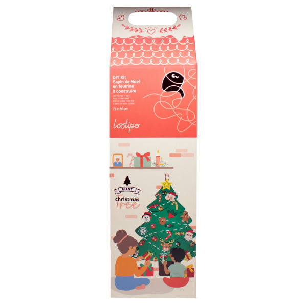 Image de  Sapin de Noël en feutrine à construire 73 x 95 cm 