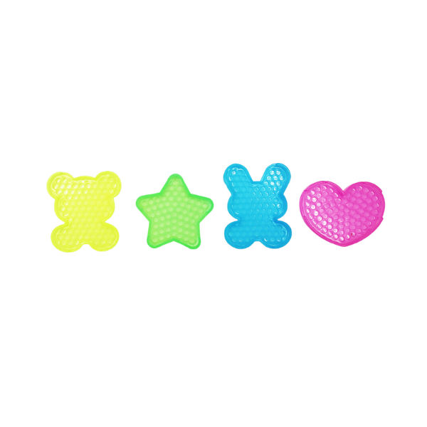 Ref. LOOL980007, Pack 4 plaques pour aquaperles fantaisies, Assorties, marque LOOLIPO