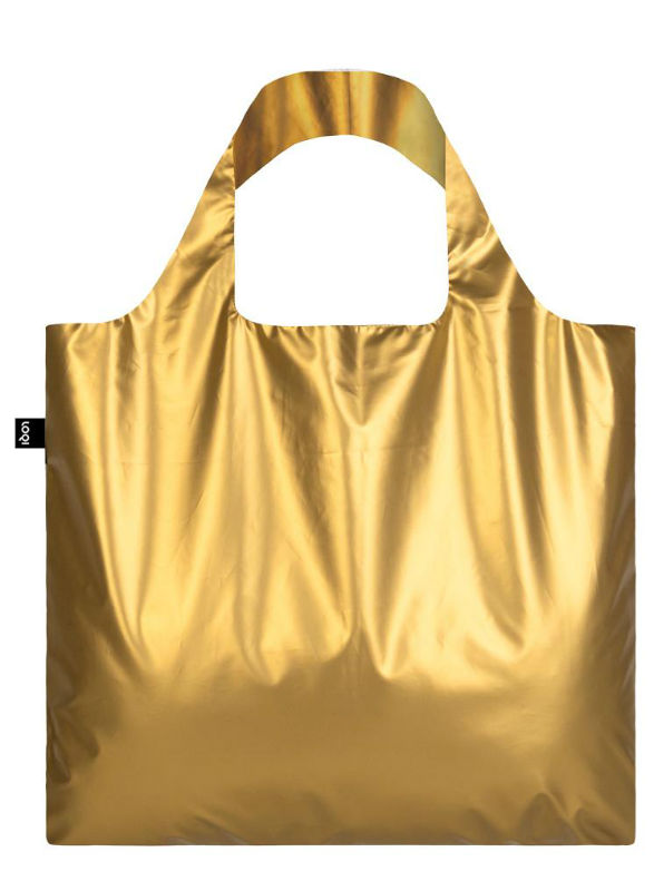 Image de  Sac de courses pliable metallic dore 
