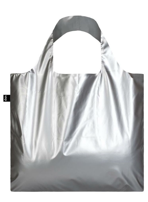 Image de  Sac de courses pliable métallisé argent 