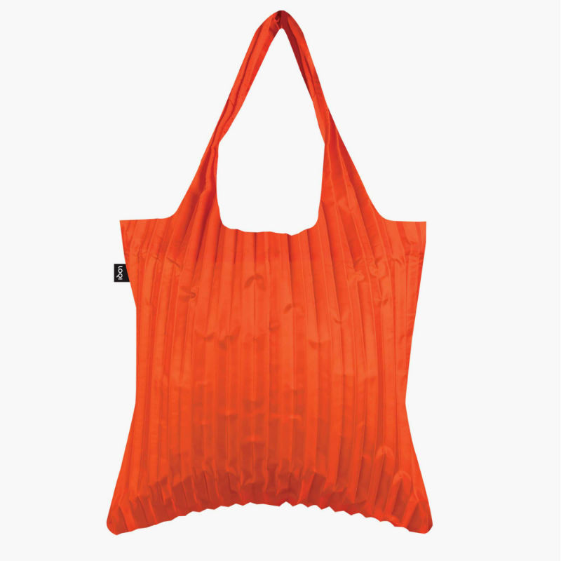 Image de  Sac de courses pliable plissé orange 