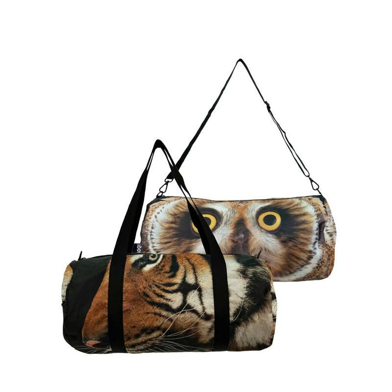 Image de  Sac polochon pliable reversible National Géographie Tigre & Hibou 