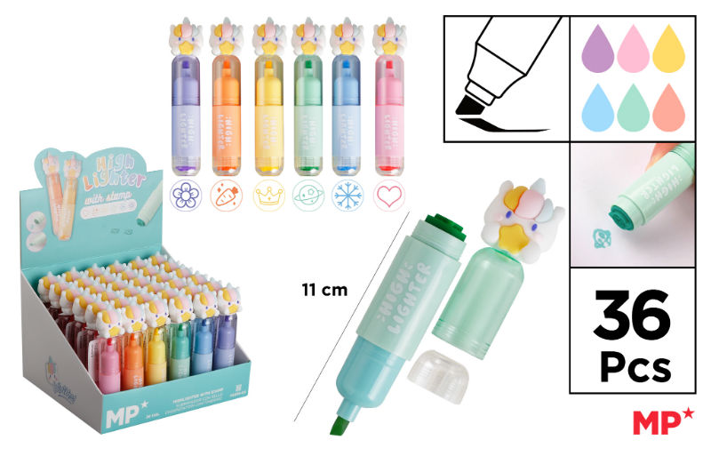 Image de  Surligneur & tampon licorne 