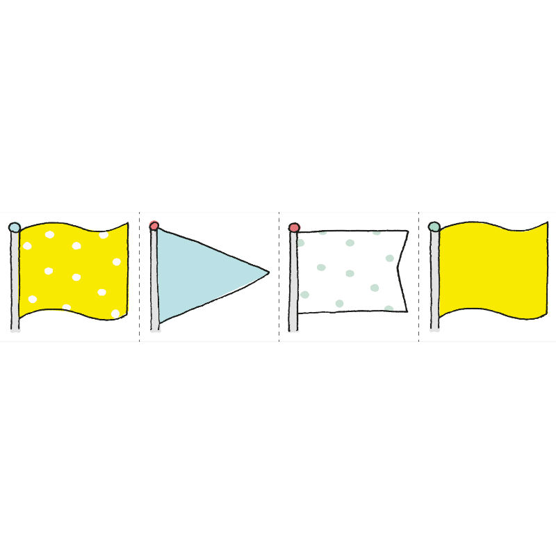 Image de  Masking tape mensuel drapeaux 
