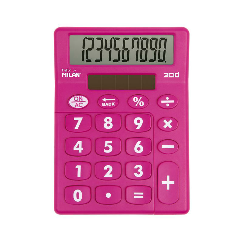 Ref. MIL159906ACD, Calculatrice bureau Acid 10 chiffres - Coloris Aléatoires, Assorties, marque MILAN