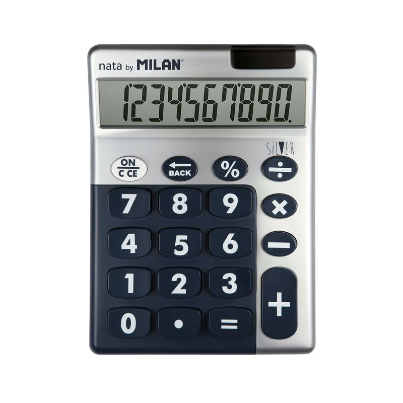 Ref. MIL159906SL, Calculatrice bureau Silver 10 chiffres - Coloris Aléatoires, Assorties, marque MILAN