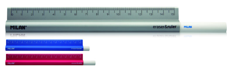 Image de  REGLE  PLATE ALU 15 CM AVEC GOMME 