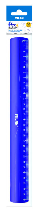 Ref. MIL353801, Règle 30cm bleue, Bleu, marque MILAN