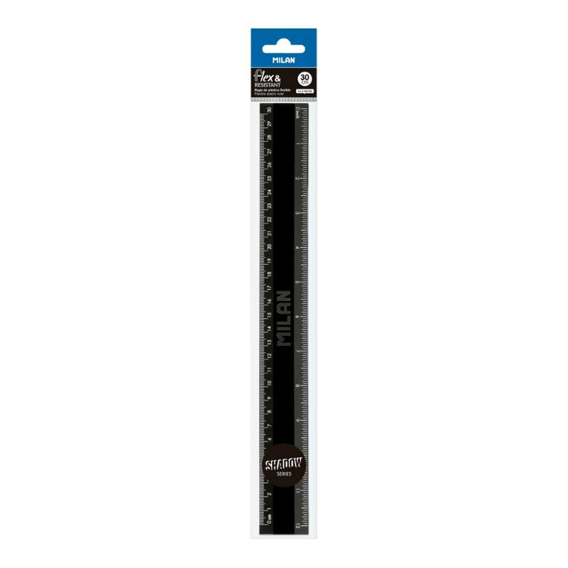 Ref. MIL353801DWZ, Règle 30 cm noire Shadow, Noir, marque MILAN