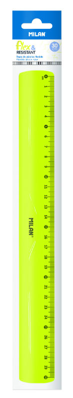 Ref. MIL353801Y, Règle 30cm jaune, Jaune, marque MILAN