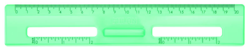 Ref. MIL357801NL, Règle 20 cm New Look, Vert, marque MILAN
