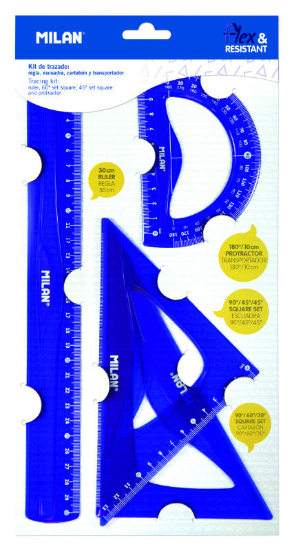 Image de  Kit de tracage 4 pièces, bleu 