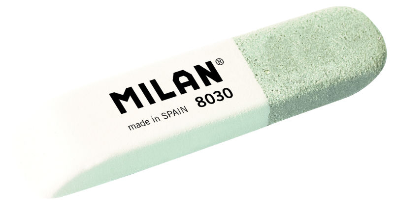 Image de  Gomme caoutchouc double usage blanc/gris 