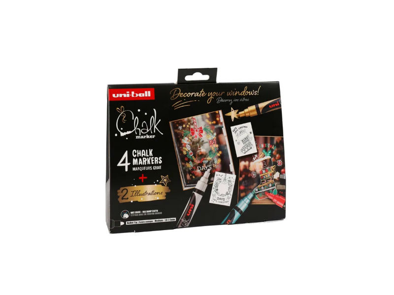 Image de  Set de 4 marqueurs craie Chalk traditionnel 