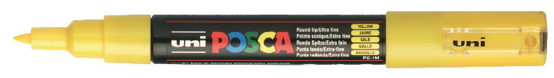 Image de  Marqueur Posca pointe extra fine jaune 