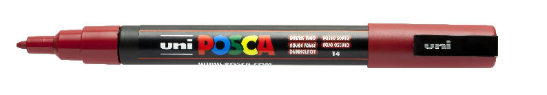 Image de  Marqueur Posca pointe fine rouge foncé 