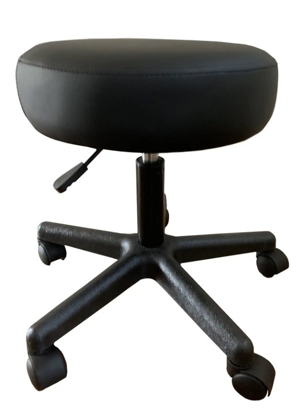 Ref. MOBGUA01NR, Tabouret reglable h45-57cm polyurethane roulettes