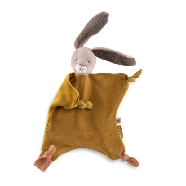 Image de  Moulin Roty - Doudou lapin ocre Trois petits lapins 
