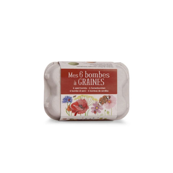 Image de  Moulin Roty - Boîte à oeufs 6 bombes à graines - Le Jardinier - Le Jardin du Moulin 