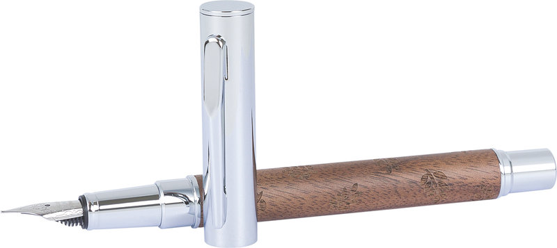 Ref. OBE240386, Stylo plume Alicante noyer, Marron, marque OBERTHUR