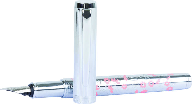Ref. OBE240399, Plume Miraflores corail, Rose, marque OBERTHUR
