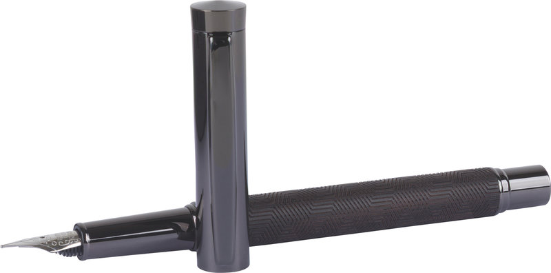 Ref. OBE240506, Stylo plume Atlanta bois d'ébène, Noir, marque OBERTHUR
