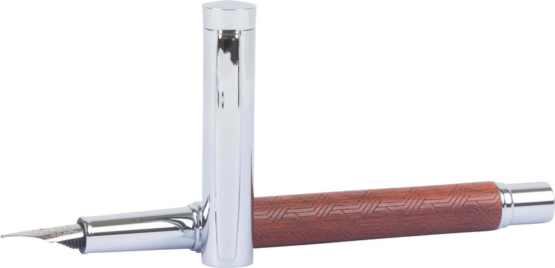 Ref. OBE240508, Stylo plume Atlanta bois de rose, Marron, marque OBERTHUR