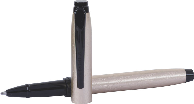 Ref. OBE242937, Stylo roller Anapolis champagne, Or/Argent, marque OBERTHUR