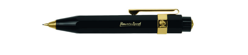 Image de  Portemine 0,7 mm classic sport (métal doré) noir 