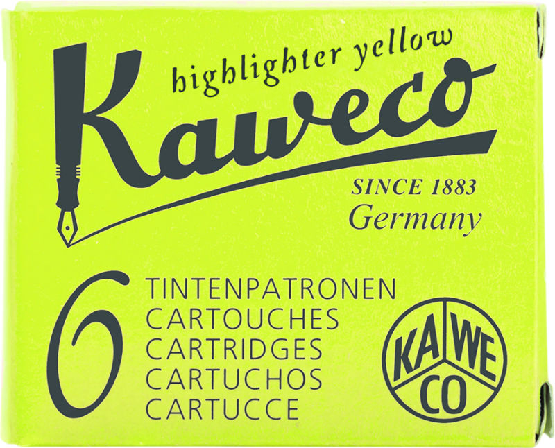Image de  Boîte 6 cartouches encre jaune fluo 
