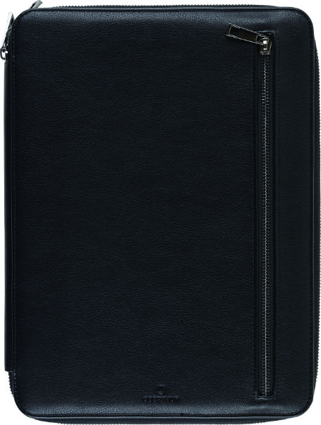 Ref. OBE425212, Conférencier A4 zippé Détroit noir, Bleu, marque OBERTHUR