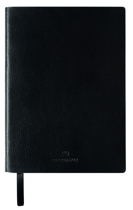 Image de  Carnet souple cuir noir A5 ligne 