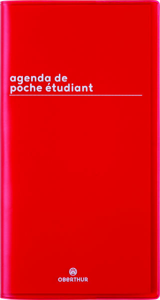 Image de  Agenda étudiant 9x18 Boréal rouge 