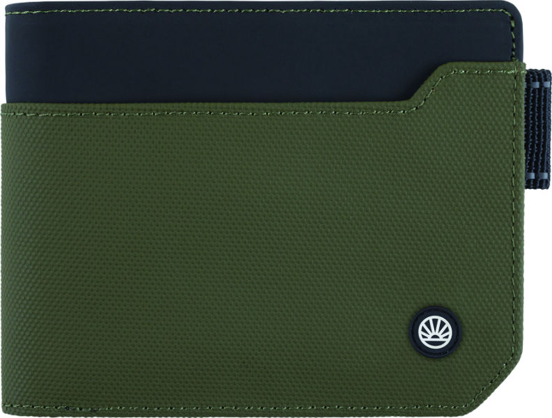 Ref. OBE699601, Portefeuille Cork noir/vert, Vert, marque OBERTHUR