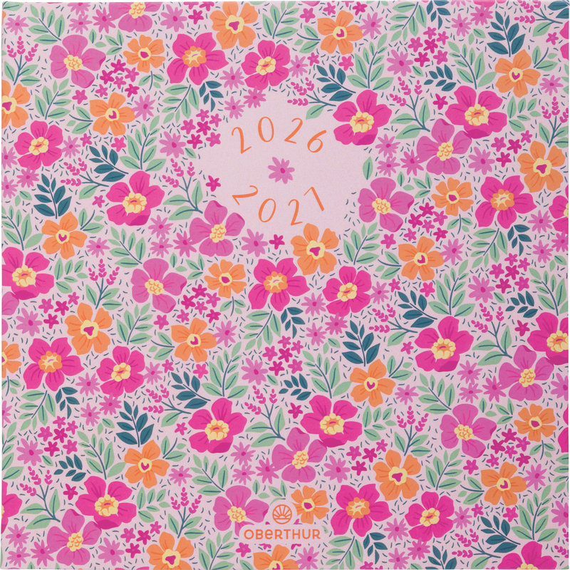 Image de  Agenda semainier SAS 16x16 Chelsea floralie rose 