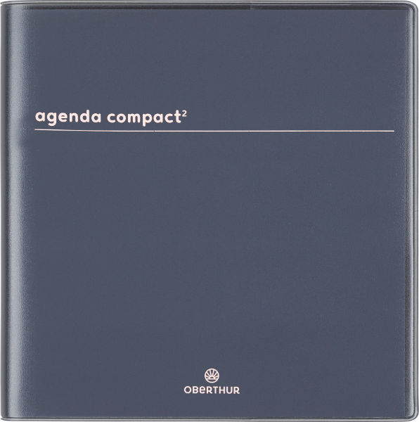 Ref. OBE81664, Agenda compact 16x16 Boréal noir, Noir, marque OBERTHUR