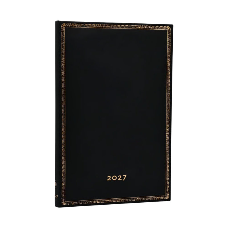 Ref. PAP20890, Agenda édition noire - Maxi - Verticale - 1 semaine sur 2 pages - 2027, marque PAPERBLANKS