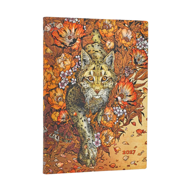 Ref. PAP21286, Agenda souple l'ascension du lynx - Midi - Horizontale - 1 semaine sur 2 pages - 2027, marque PAPERBLANKS