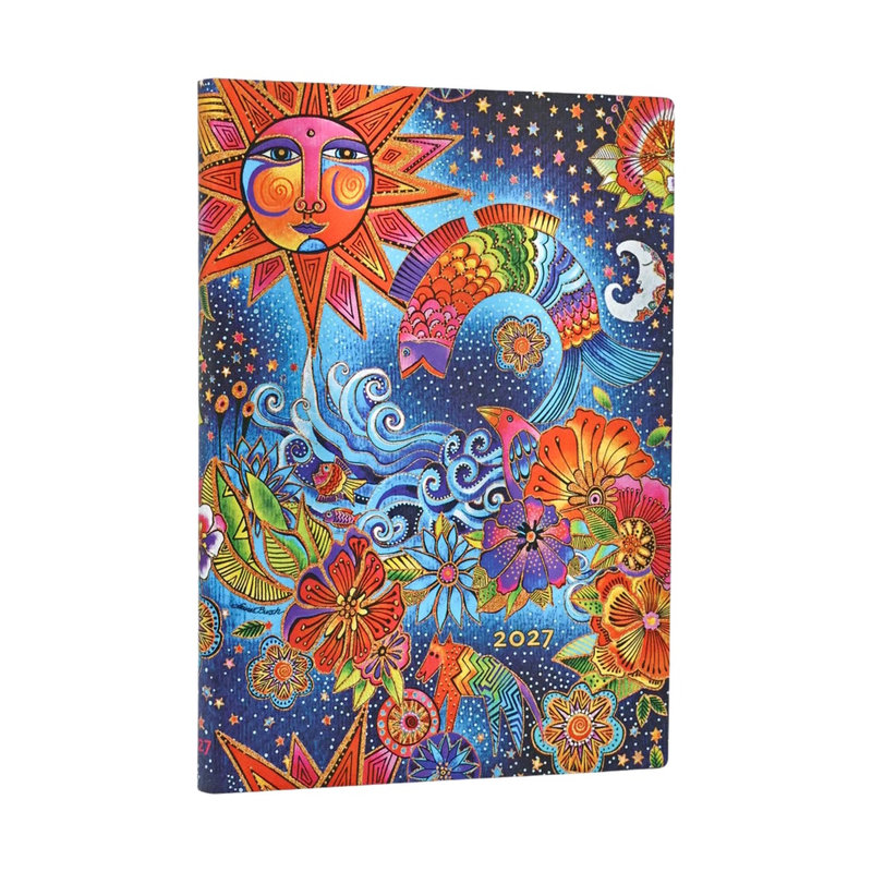 Ref. PAP21323, Agenda souple magie céleste - Midi - Verticale - 1 semaine sur 2 pages - 2027, marque PAPERBLANKS