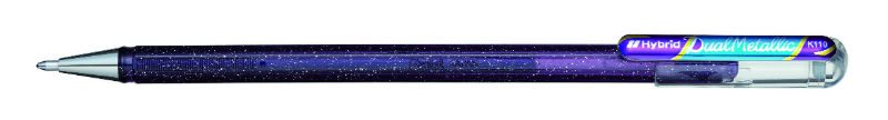 Ref. PENK110DVX, Stylo roller gel Dual Metallic violet/bleu, Assorties, marque PENTEL