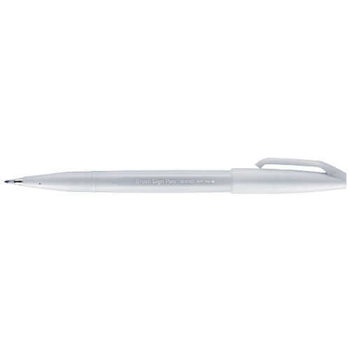 Ref. PENSES15CN2X, Feutre pinceau japonais gris clair, Gris, marque PENTEL