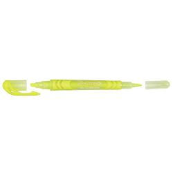 Ref. PENSLW10G, Surligneur Jaune 2 en 1: Surligneur équipé d'une pointe fine conique pour SOULIGNER et d'une pointe biseautée pour SURLIGNER, Jaune, marque PENTEL