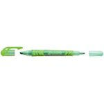 Ref. PENSLW10K, Surligneur Vert 2 en 1: Surligneur équipé d'une pointe fine conique pour SOULIGNER et d'une pointe biseautée pour SURLIGNER, Vert, marque PENTEL