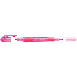 Ref. PENSLW10P, Surligneur Rose  2 en 1: Surligneur équipé d'une pointe fine conique pour SOULIGNER et d'une pointe biseautée pour SURLIGNER, Rose, marque PENTEL