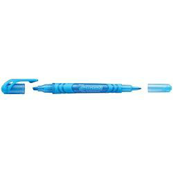 Ref. PENSLW10S, Surligneur Bleu 2 en 1: Surligneur équipé d'une pointe fine conique pour SOULIGNER et d'une pointe biseautée pour SURLIGNER, Bleu, marque PENTEL