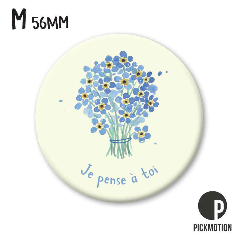 Ref. PICMM1062FR, Magnet diam 56mm je pense À toi