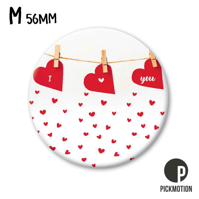 Ref. PICMM1278EN, Magnet diam 56mm i love you