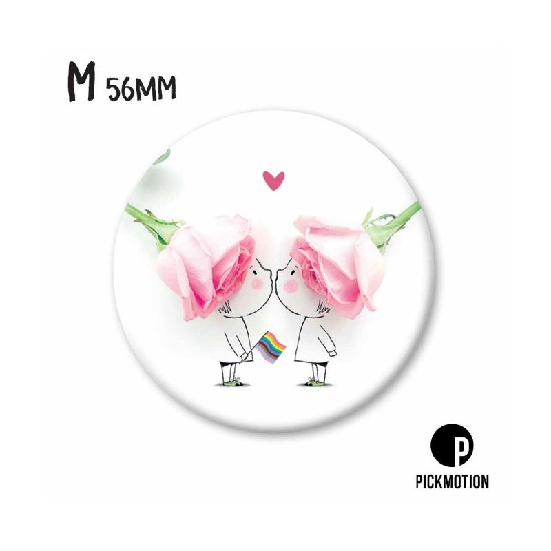 Ref. PICMM1288, Magnet diam 56mm pride roses