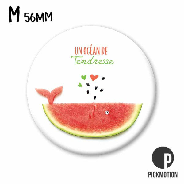 Ref. PICMM1364FR, Magnet diam 56mm un ocÉan tendresse watermelon