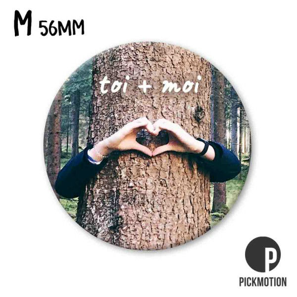 Ref. PICMM1387FR, Magnet diam 56mm toi and moi heart hands tree